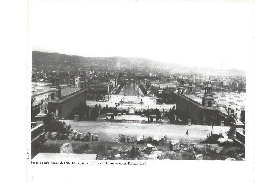 LAMINA V02398: Exposicio Internacional 1929. La Exposicio durante las obras de urbanización