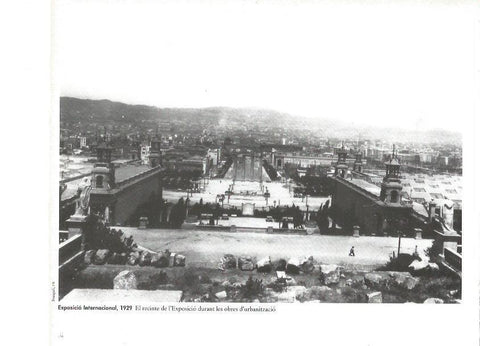 LAMINA V02398: Exposicio Internacional 1929. La Exposicio durante las obras de urbanización