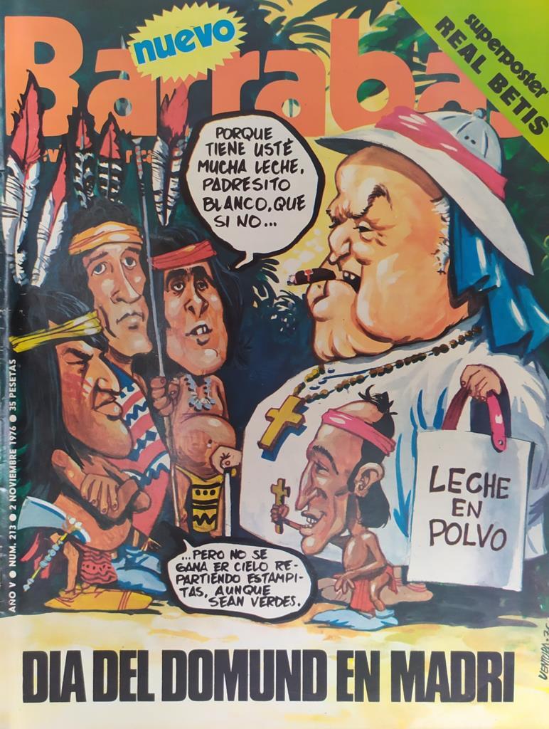 Revista: BARRABAS, Año V, Numero 213: Dia del domund en Madri (26 octubre 1976) Poster Real Betis 1976