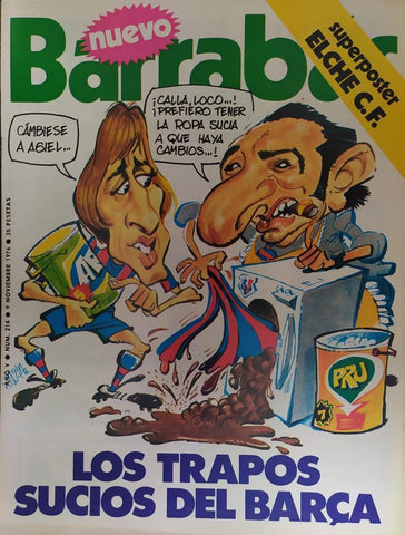 Revista: BARRABAS, Año V, Numero 214: Los trapos sucios del Barça (9 noviembre 1976) Poster Elche C.F. 1976