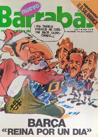 Revista: BARRABAS, Año V, Numero 219: Barça reina por un dia (14 diciembre 1976) Poster U.D. Salamanca 1976