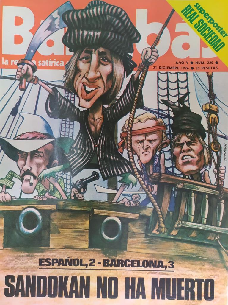 Revista: BARRABAS, Año V, Numero 220: Sandokan no ha muerto (21 diciembre 1976) Poster Real Sociedad 1976