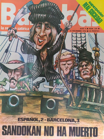 Revista: BARRABAS, Año V, Numero 220: Sandokan no ha muerto (21 diciembre 1976) Poster Real Sociedad 1976