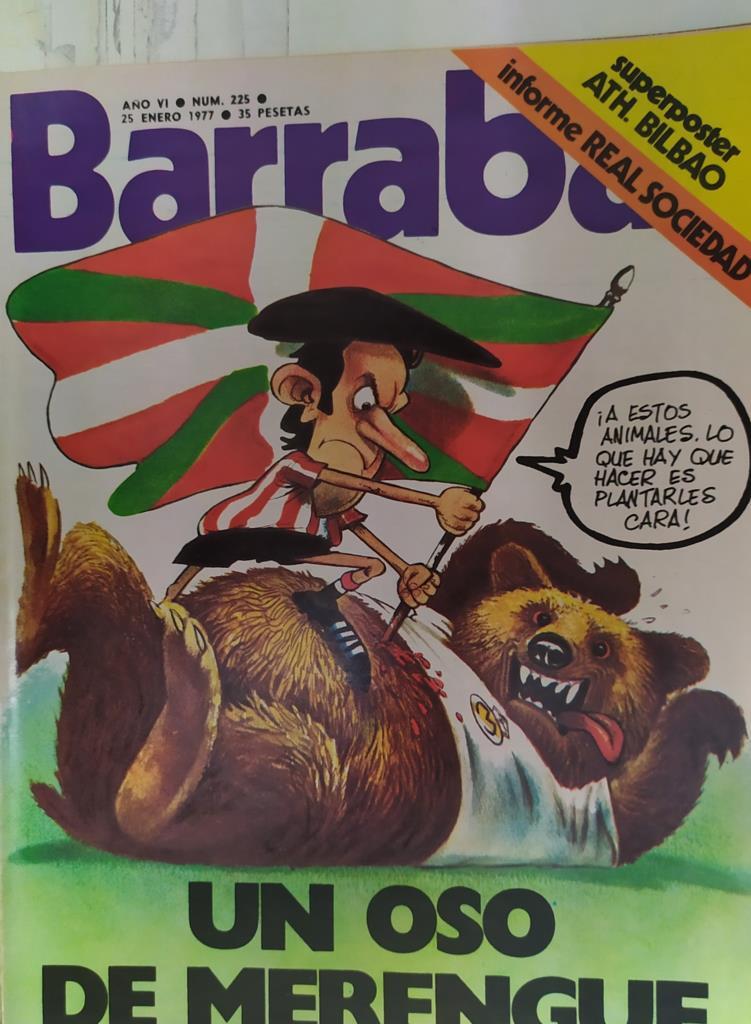 Revista: BARRABAS, Año VI, Numero 225: Un oso de merengue (25 enero 1977) Poster Ath. Bilbao