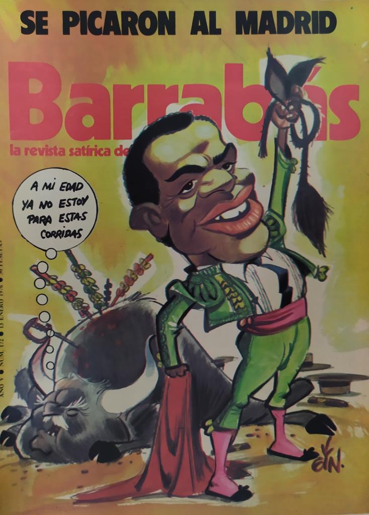 Revista: BARRABAS, Año V, Numero 172: Se picaron al Madrid (13 enero 1976) Poster El lobo Diarte y su caperucita