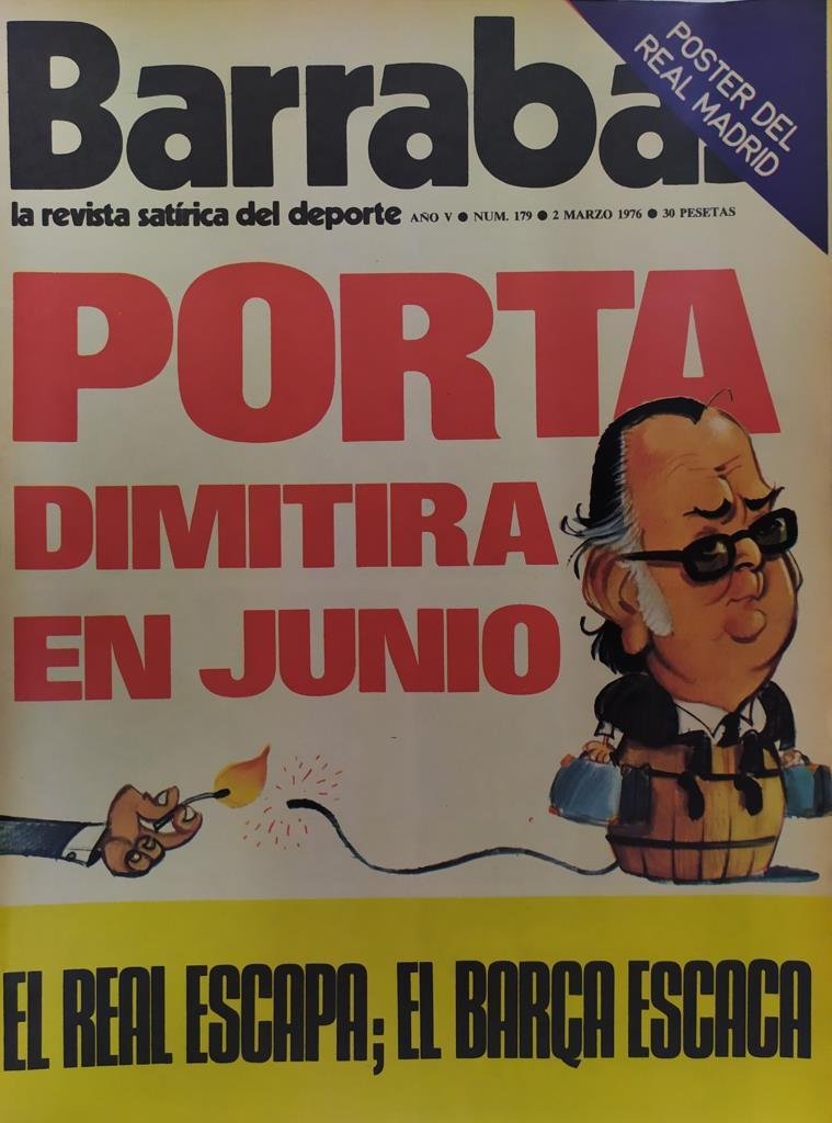 Revista: BARRABAS, Año V, Numero 179: Porta dimitirá en junio / El real escapa; el Barça escaca (2 marzo 1976) Poster La Cheli del Real Madrid