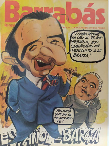 Revista: BARRABAS, Año III, numero 112: Español-Barça (19 noviembre 1974) Poster Chica tajada sandia