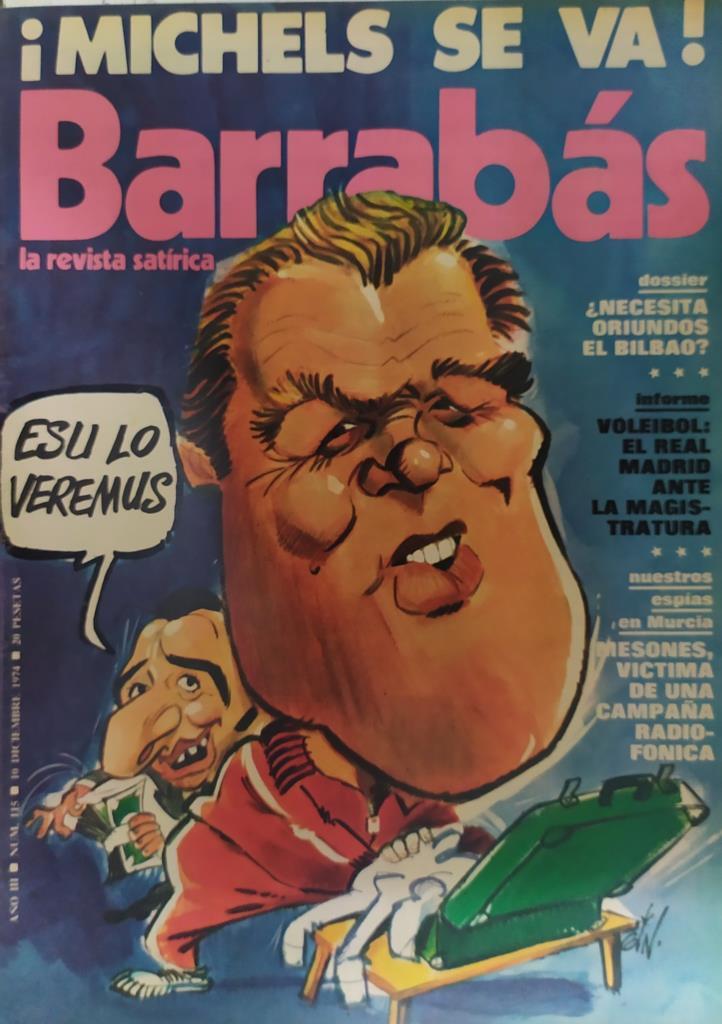 Revista: BARRABAS, Año III, numero 115: Voleibol: EL Real Madrid ante la magistratura / Mesones, victima de una campaña radiofonica (10 diciembre 1974) Poster Chica bikini bordado