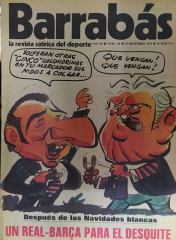 Revista: BARRABAS, Año III, numero 118: Despues de las navidades blancas: Un real-Barça para el desquite (31 diciembre 1974) Poster Chica bikini azul