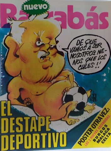 Revista: BARRABAS, Año V, numero 194: El destape deportivo (22 junio 1976) incluye Poster Las tres ascendidas (Burgos, Celta y Malaga)