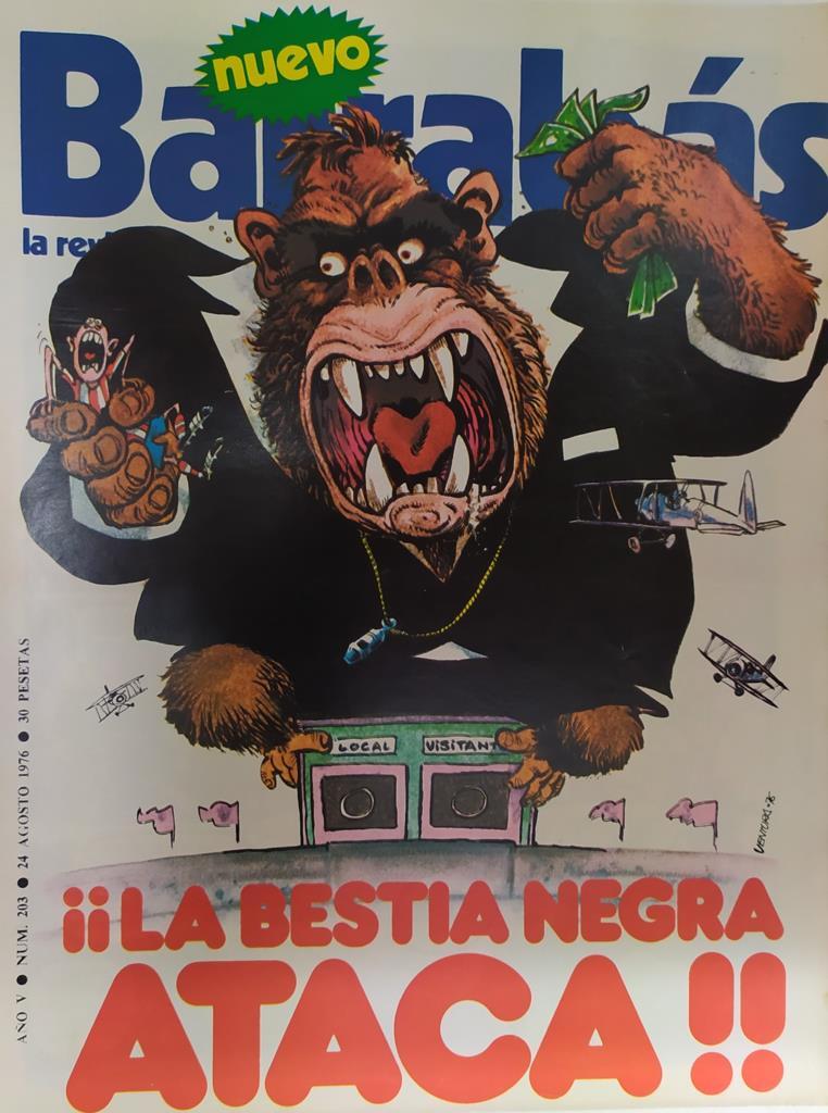 Revista: BARRABAS, Año V, numero 203: ¡¡La bestia negra ataca!! (24 agosto 1976) incluye poster Chica rubia en playa