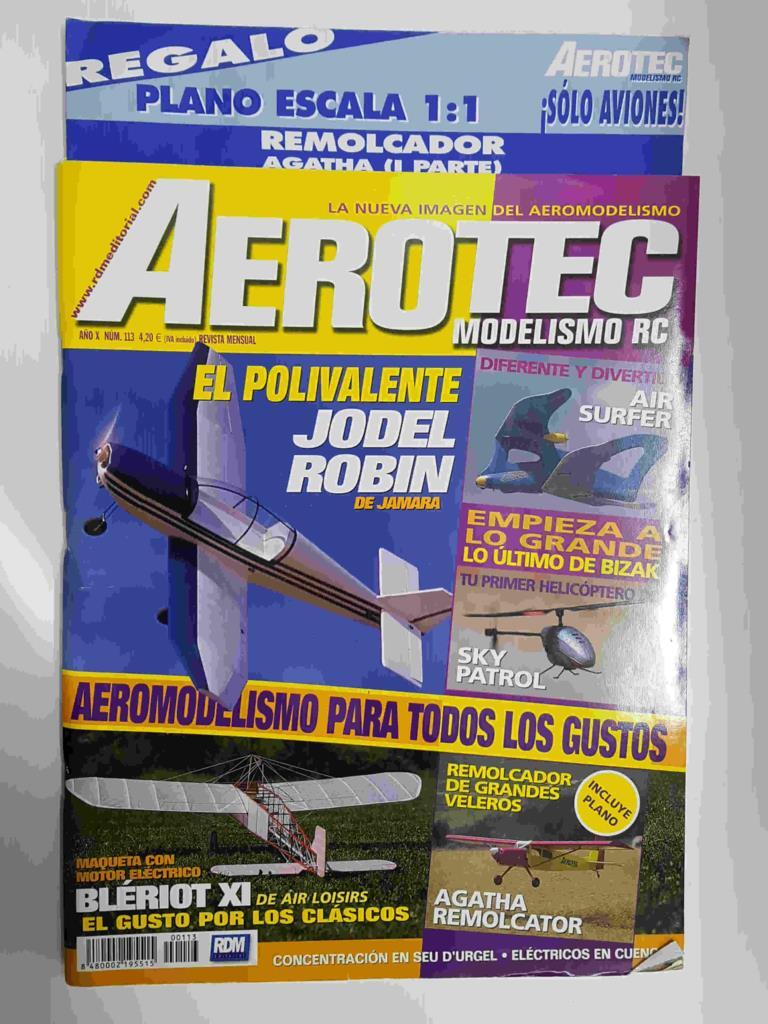 Revista Aerotec modelismo RC: año numero 113, 31 de octubre 2003 - Incluye plano escala 1:1 del remolcador Agatha (parte 1)