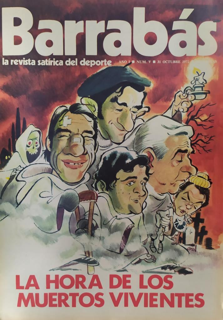 Revista: BARRABAS, Año I, Numero 5: La hora de los muertos vivientes (31 octubre 1972) Poster La Angustias - Rayo Vallecano
