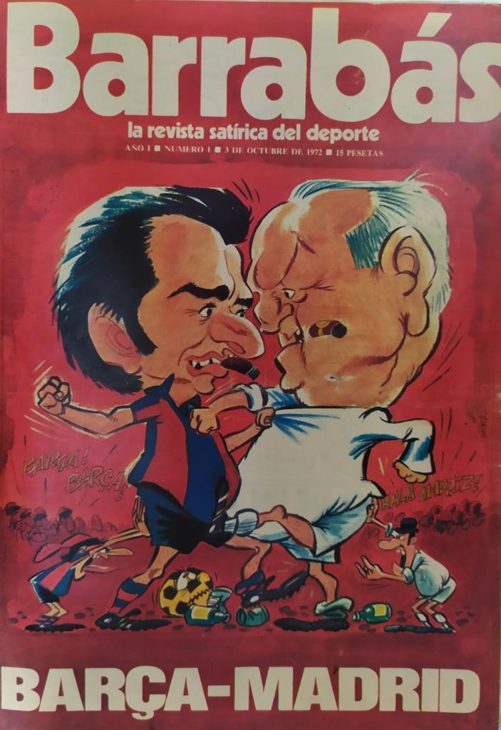 Revista: BARRABAS, Año I, Numero 1: Barça-Madrid (3 octubre 1972) Poster La pili - Chica bañador rojo