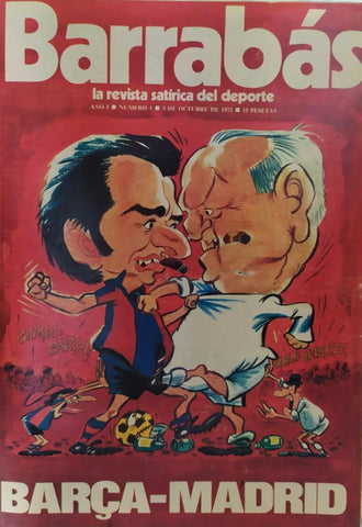 Revista: BARRABAS, Año I, Numero 1: Barça-Madrid (3 octubre 1972) Poster La pili - Chica bañador rojo