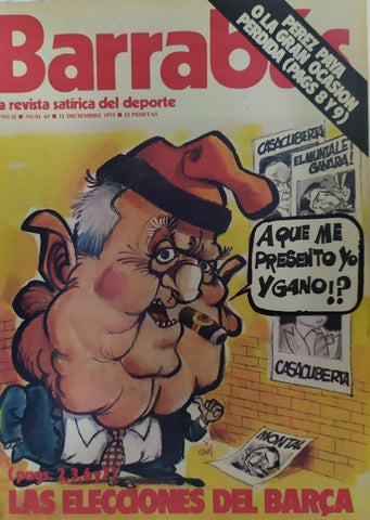 Revista: BARRABAS, Año II, numero 63: Las elecciones del Barça (11 diciembre 1973) Poster chica baquera