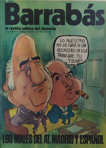Revista: BARRABAS, Año II, numero 62: Los males del At. Madrid y Español (4 diciembre 1973) Poster chica bikini topos