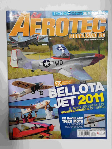 Revista Aerotec modelismo RC: año XVII numero 204, 31 de mayo 2011 - Bellota Jet 2011 - el mayor escaparate de grandes modelos de España, maquetas: tiger Moth