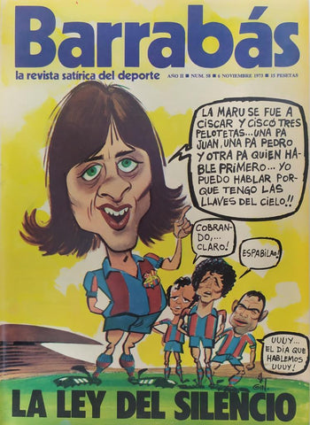 Revista: BARRABAS, Año II, numero 58: La ley del silencio (6 noviembre 1973) Poster Rana Cruyff