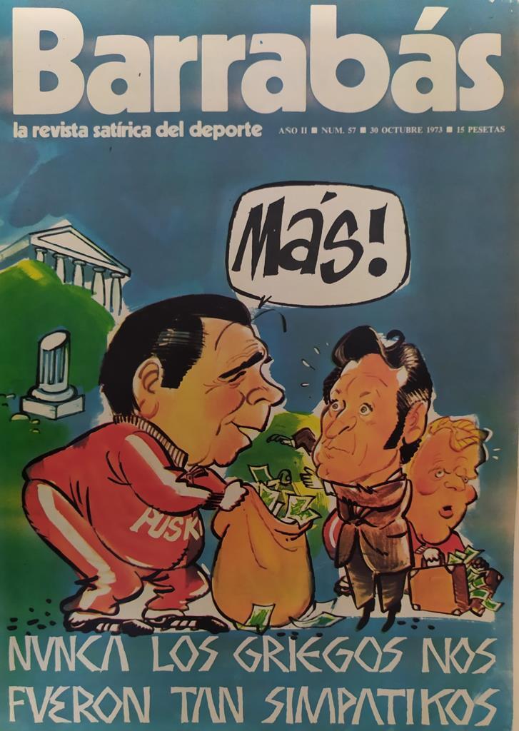 Revista: BARRABAS, Año II, numero 57: Nunka los griegos nos fueron tan simpatikos (30 octubre 1973) Poster Chica boxeadora