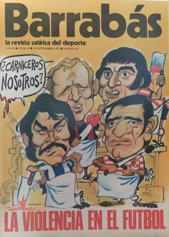Revista: BARRABAS, Año II, numero 52: La violencia en el futbol (25 septiembre 1973) Poster Chica bikini amarillo