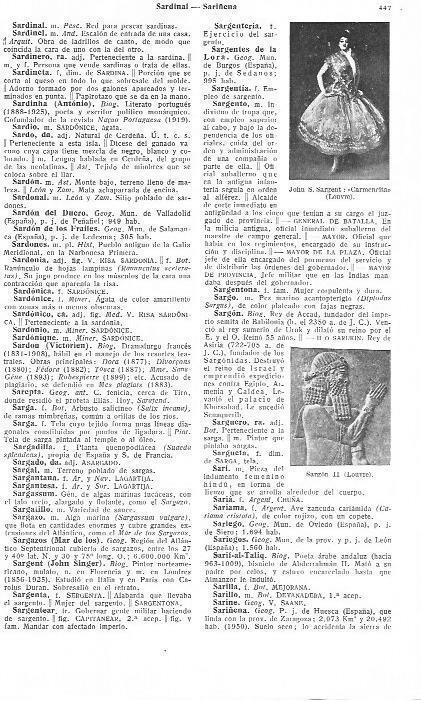 LAMINA 28994: Carmencita, por J. S. Sargent y Sargon II de Asiria