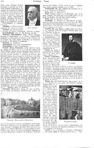 LAMINA 29165: Monumento en Varsovia, E. J. Varona, pescaderas vascas y G. Vasari