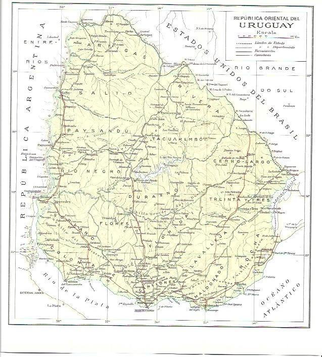 LAMINA 29147: Mapa de Uruguay