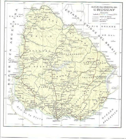 LAMINA 29147: Mapa de Uruguay