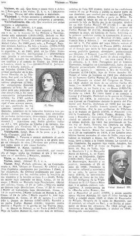 LAMINA 29184: Victor Manuel III y G. Vico
