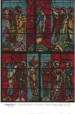 LAMINA 29187: Vidriera de La Ascension de la catedral de Le Mans