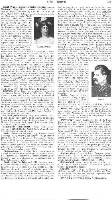 LAMINA 29038: Madame Stael y Stalin
