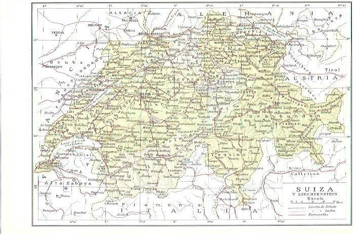 LAMINA 29058: Mapa de Suiza