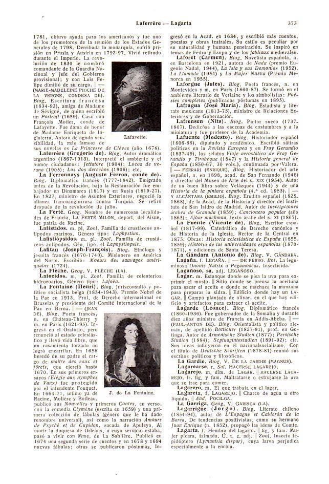 LAMINA 28416: Lafayette y J. de la Fontaine