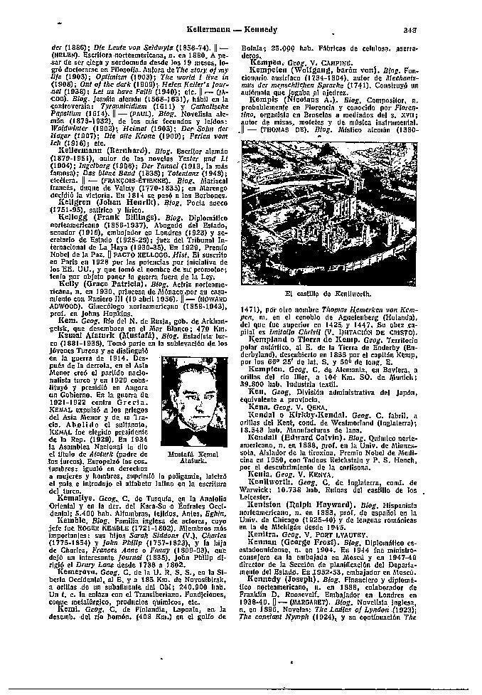 LAMINA 28434: M. Kemal Atarturk y el castillo de Kenilworth, Inglaterra