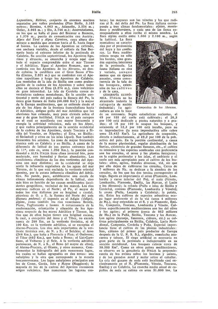 LAMINA 28473: Campesina de los Abruzos, Italia