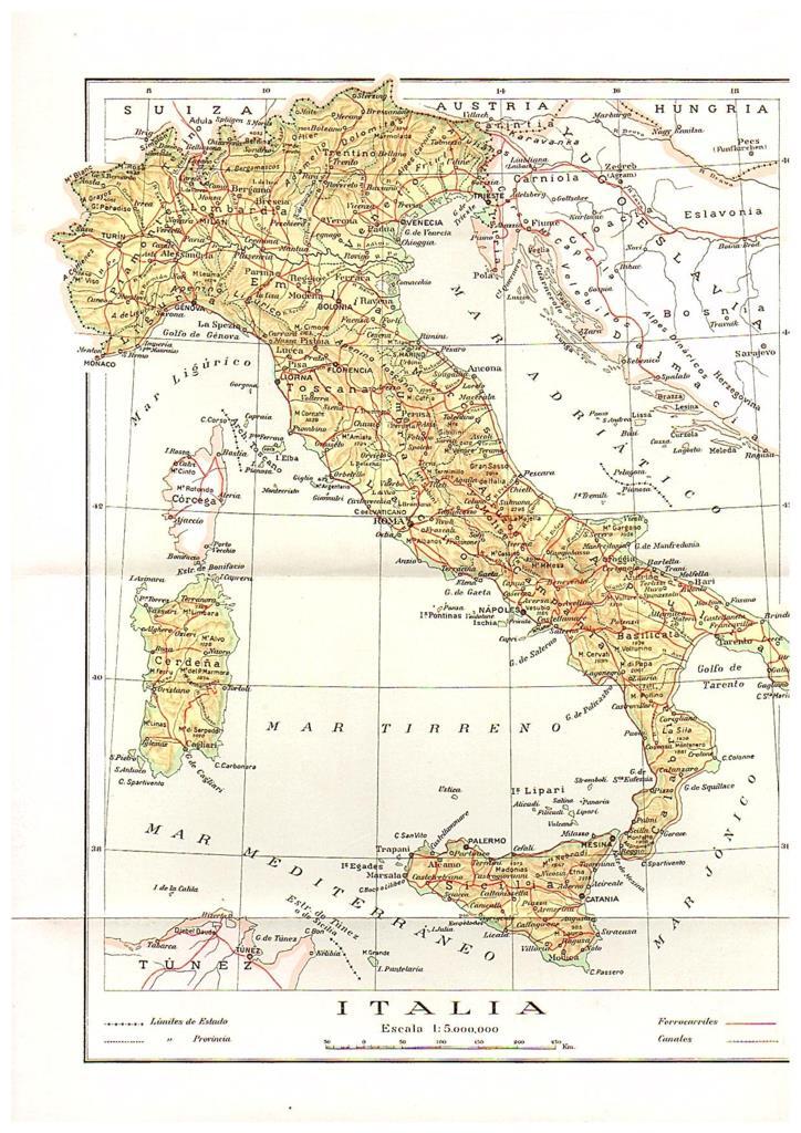 LAMINA 28474: Mapa de Italia
