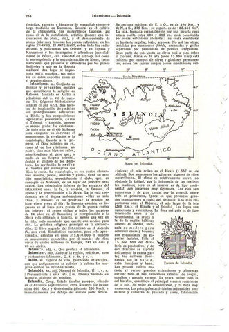 LAMINA 28479: Mapa y escudo de Islandia