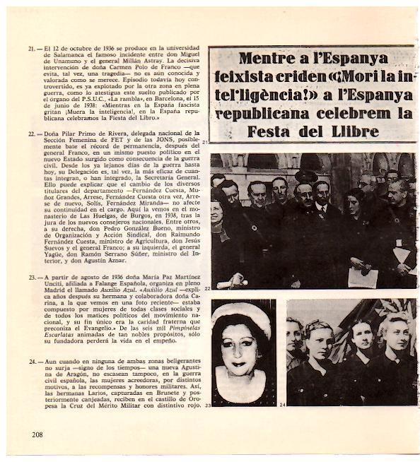 LAMINA 28326: Pilar Primo de Rivera, Maria Paz Martinez y las hermanas Larios
