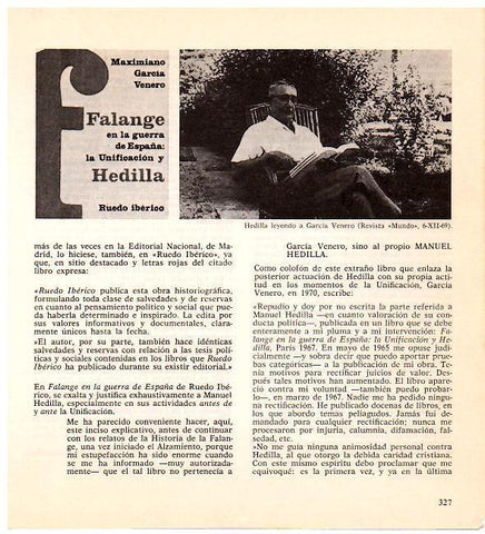 LAMINA 28346: Hedilla leyendo a Garcia Venero
