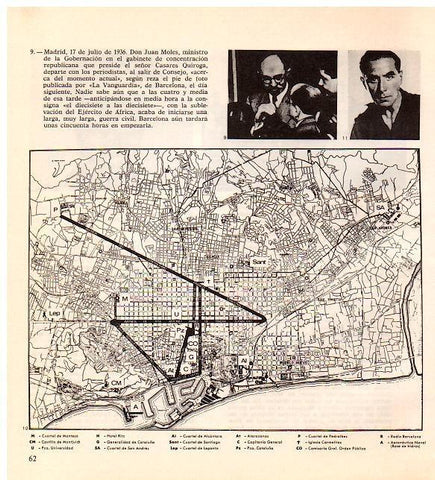 LAMINA 28299: Plano de Barcelona con planificacion militar