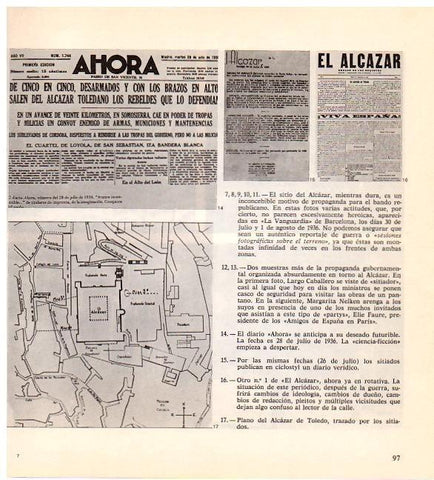 LAMINA 28307: Diarios con la noticia del Sitio del Alcazar de Toledo