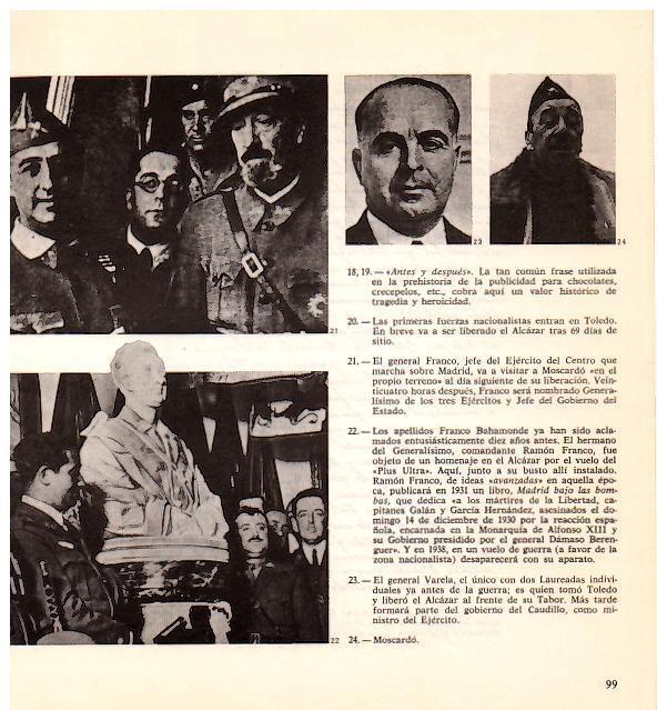 LAMINA 28308: Franco con Moscardo. El general Varela