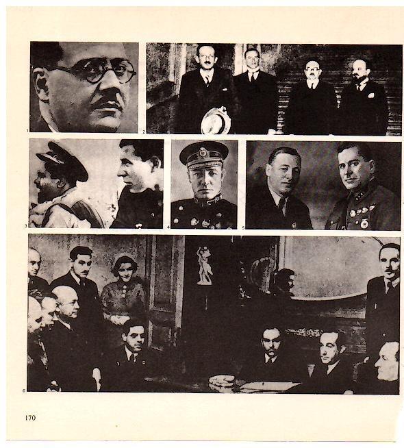 LAMINA 28319: J. Negrin, M. Rosemberg, Valentin Gomez El Campesino, N. Kuznetsov y Marcelino Pascua