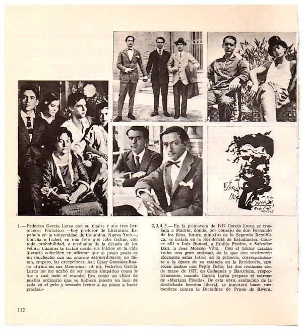 LAMINA 28309: Federico Garcia Lorca con su familia y con Luis Buñuel y Dali