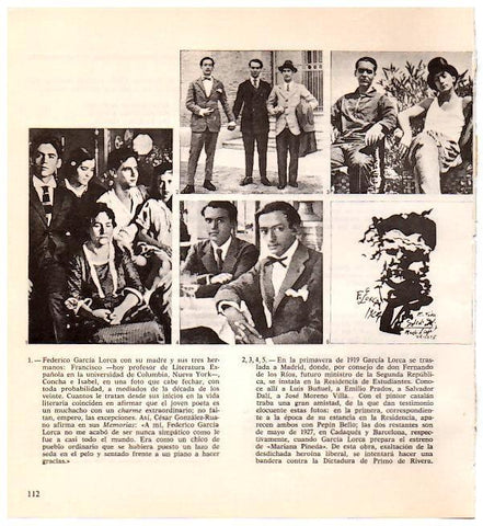 LAMINA 28309: Federico Garcia Lorca con su familia y con Luis Buñuel y Dali