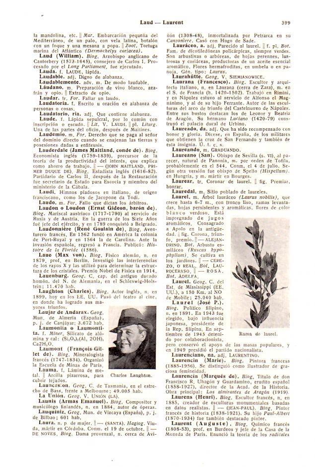 LAMINA 28408: Rama de laurel y Ch. Laughton