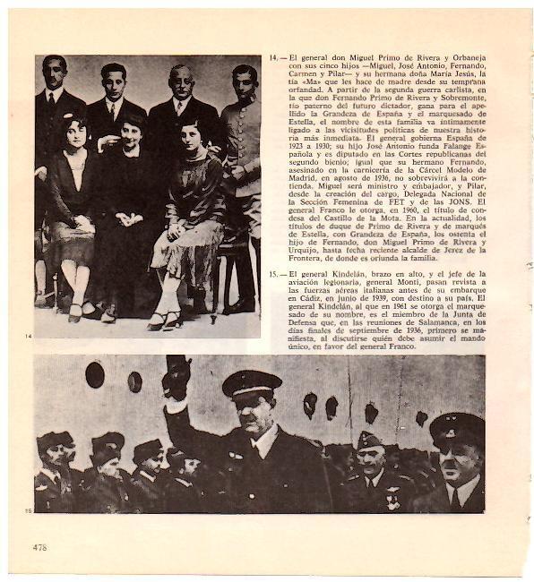 LAMINA 28370: Miguel Primo de Rivera con sus hijos y el general Kindelan
