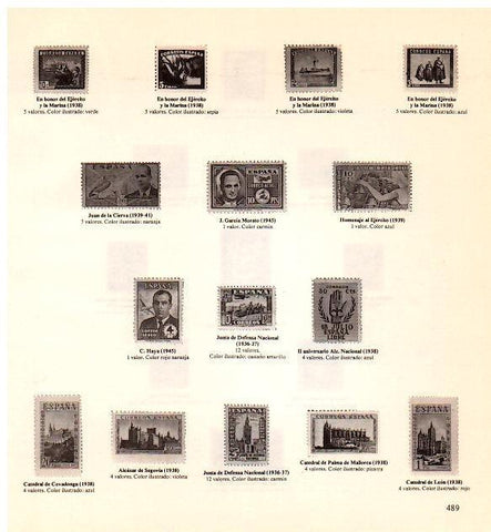 LAMINA 28373: Sellos emitidos durante 1938-1945