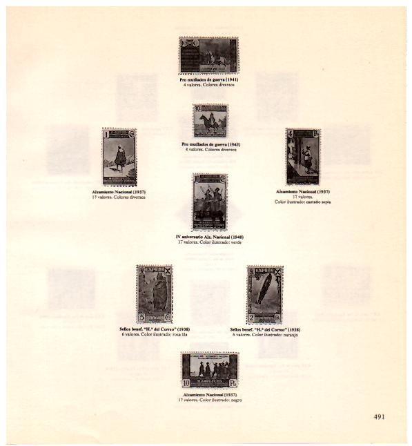 LAMINA 28374: Sellos emitidos entre 1937-1943